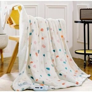 SOGANASA Heated Blanket Throw Electric Throw Blanket 50"x60" - Machine Washable